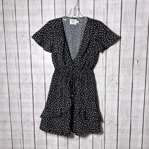 Princess Polly polka dot v-neck mini dress size 0